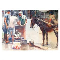 Romulo Galicano, Kutsero, watercolor on paper