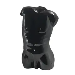 Black Torso II - 07 by Ramon Orlina, black asahi glass, sold Dec 2022