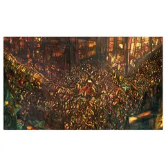 Danilo Dalena, Quiapo, oil on canvas