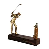 Michael Cacnio, The Golfer, brass