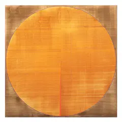 Red over Gold and Bronze by Norberto Carating, acrylic on canvas, sold Dec 2022