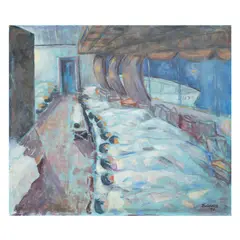Victorio Edades, En Route to Cebu, oil on masonite board
