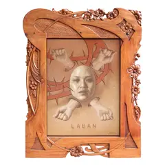 Laban Ng Loob (Struggle Within) by Alfredo Esquillo, Jr., oil and wood (frame), sold Dec 2022
