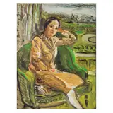 Untitled (Portrait of Barbara Gonzalez) by Federico Aguilar Alcuaz, oil on canvas, sold Dec 2022