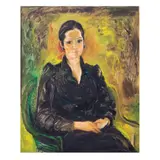 Portrait of Barbara Gonzalez by Federico Aguilar Alcuaz, oil on canvas, sold Dec 2022