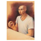 Elmer Borlongan, Clenched Fist, chalk pastel on paper