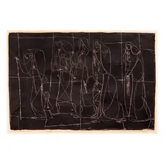 Las Devotas #14 by Romeo Tabuena, ink on paper, sold Dec 2022