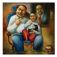 Manangmana ng Tagapagmana by Emmanuel Garibay, oil on canvas, sold Sep 2022