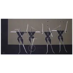 Performance by Arturo Luz, acrylic on canvas, sold Jun 2022