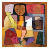 Woman by Mauro Malang Santos, oil on canvas, sold Mar 2022