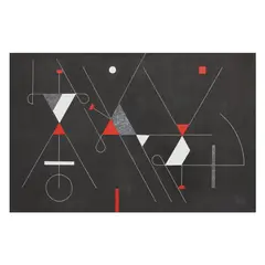 Black Red Performance by Arturo Luz, acrylic on canvas, sold Mar 2022