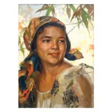 A Typical Filipina Beauty by Fernando Amorsolo, oil on wood, sold Mar 2022