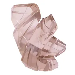 Soaring High - 2012 by Ramon Orlina, carved peach amber crystal, sold Dec 2021