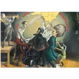 Manuel Ocampo, Why I Hate Europeans, oil and paper on canvas