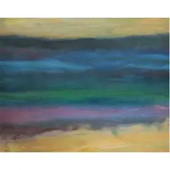 Abstract by Florencio B. Concepcion, oil on canvas, sold Oct 2021