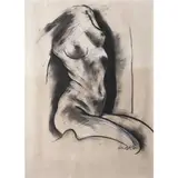 Benedicto Cabrera, Nude, charcoal and pastel on paper