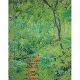Jim Orencio, Fern Path, sawdust and acrylic on canvas