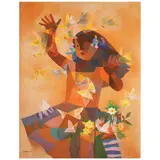 Romeo Tabuena, Niña Con Mariposas