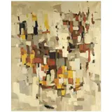 Oscar Zalameda, Abstraction, oil on canvas
