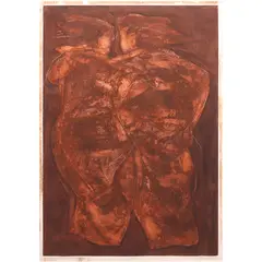 Twins by Benedicto Cabrera, monoprint, collagraph on Arches paper, sold Jun 2021