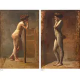 Fabian de la Rosa<br & >, Nude I & II, oil on canvas<br />