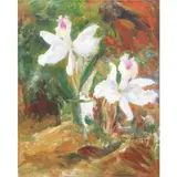 Untitled (Cattleya Orchid) by Fernando Amorsolo, oil on canvas, sold Nov 2020