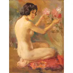 Nude by Fernando Amorsolo, oil on canvas, sold Nov 2020