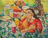 Halo-halo Vendor by Norma Belleza, oil on canvas, sold Sep 2020