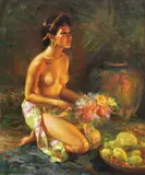 Fernando Amorsolo, The Offering, oil on canvas