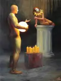 Welbart Bartolome, The Courting, oil on canvas