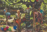 Ronson Culibrina, Culture Jammers Under the Mango Tree, oil on canvas