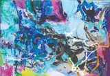 Edwin Wilwayco, Circles, On and On # 45, acrylic and oil on canvas