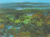 Verdant Rocks by Juvenal Sansó Garrit, acrylic on paper, sold Feb 2020