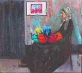 Mother of Wonder by Ronson Culibrina, oil on canvas, sold Nov 2019