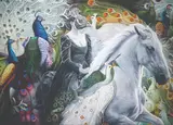 Andres Barrioquinto, Procession, oil on canvas