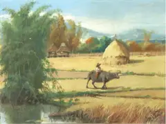 Manila by Isidro Ancheta, oil on canvas, sold Nov 2019