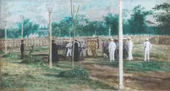 The Execution of José Rizal by Jorge Pineda, oil on canvas, sold Nov 2019