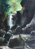 Untitled by Vicente Manansala, watercolor on paper, sold Sep 2019