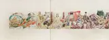 Botong Francisco, Philippine Saga, watercolor on paper