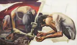 Botong Francisco, Camote Diggers, oil on canvas