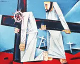 Ang Kiukok, Fifth Station: Simon Helps Jesus Carry His Cross