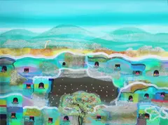 Puno ng Buhay by Manuel Baldemor b.1947, mixed media, sold Feb 2019