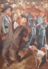 Fuego by Juanito Torres b.1978), oil on canvas, sold Feb 2019
