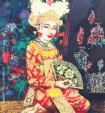 Chondong The Story Teller by Jerry Elizalde Navarro 1924-1999, oil on canvas, sold Feb 2019