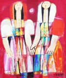 Untitled by Mauro Malang Santos 1928-2017, gouache, sold Feb 2019