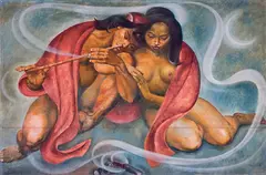 Carlos "Botong" V. Francisco, The Nose Flute, oil on double canvas