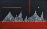 The Great Stupas by Arturo Luz, acrylic on canvas, sold Sep 2018