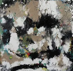 Black Night 2 by Cid Reyes, acrylic on canvas, sold Jun 2018