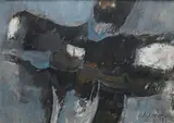 Untitled by Oscar Zalameda, oil on paper, sold Jun 2018