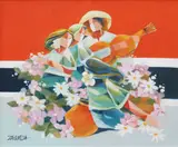 Untitled by Oscar Zalameda, oil on canvas, sold Jun 2018